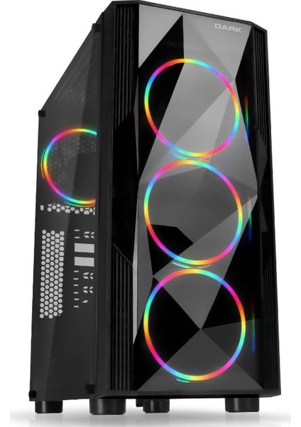 Diamond Pro 500W 80+ 4x12cm RGB USB 3.0 Bilgisayar Kasası (DKCHDIAMONDPRO580BR)