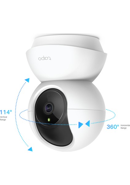 Tapo C200, 1080P Full HD İç Mekan Wi-Fi Güvenlik Kamerası, Hareket Tespit ve Takibi, 360°, 9m Gece Görüşü, Çift Yönlü Sesli İletişim, Sesli Alarm, Bulut/Yerel Depolama, Bebek Ağlaması Tespiti