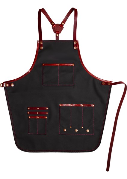 Nakışlı Boyundan Askılı Mutfak İş Önlüğü Barista Master Chef Garson Kuaför Tattoo Önlük