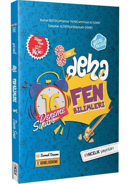 Öncelik Yayınları Deha 8. Sınıf  Fen Bilimleri 16 Deneme Sınavı