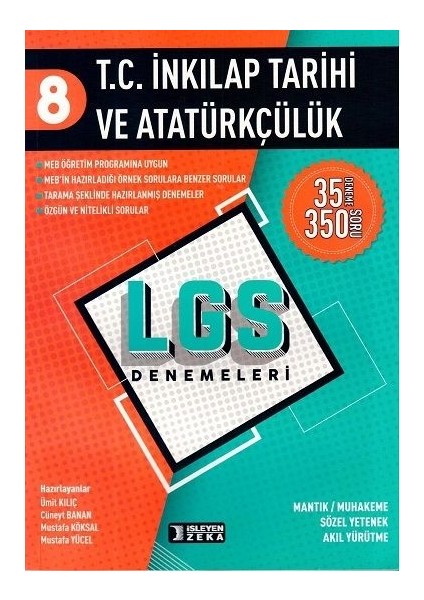 8. Sınıf LGS T. C. İnkılap Tarihi ve Atatürkçülük Denemeleri - Ümit Kılıç