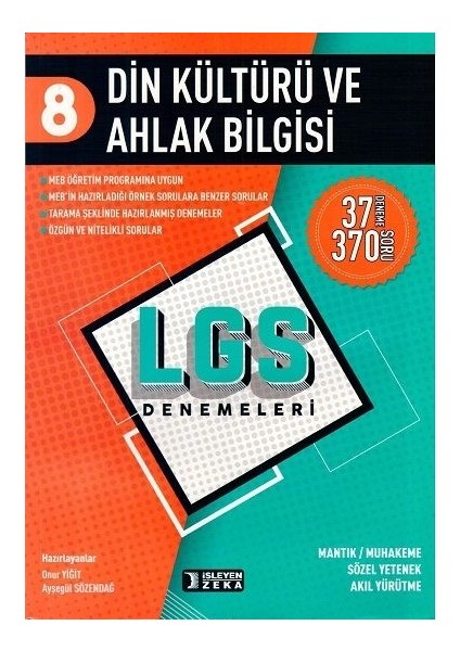 8. Sınıf LGS Din Kültürü ve Ahlak Bilgisi Denemeleri - Ayşegül Sözen Dağ