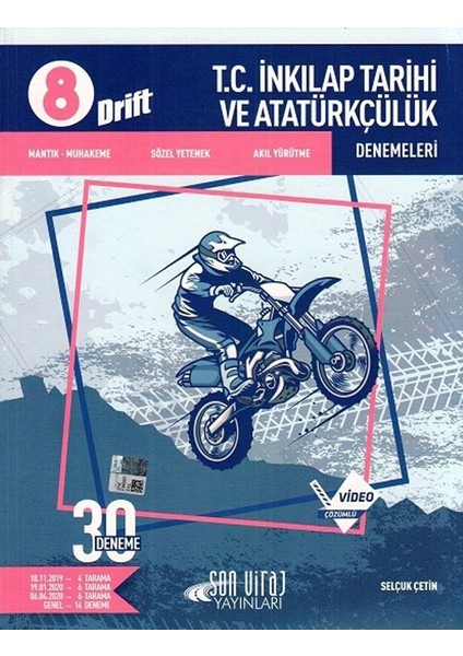 8. Sınıf T.C. İnkılap Tarihi ve Atatürkçülük 30 lu Deneme Drift Serisi - Selçuk Çetin