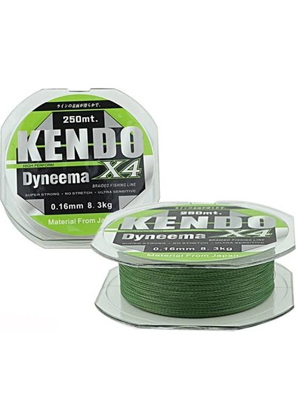 Dynema 4 Örgü 250M Yeşil Ip Misina