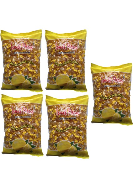 Limon Aromalı Şeker 1 kg x 5