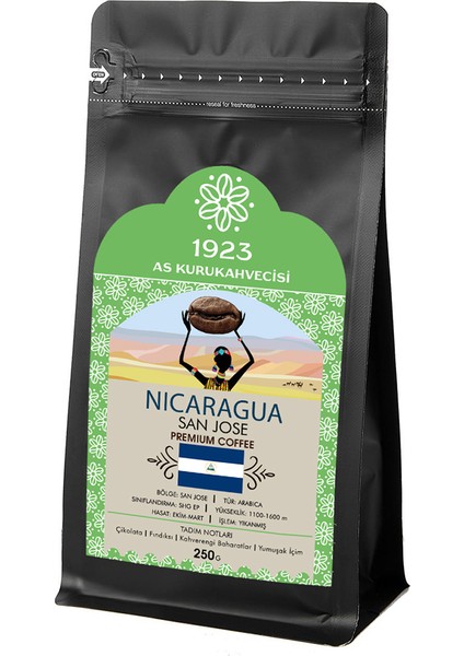 Nicaragua San Jose Filtre Kahve 250 gr