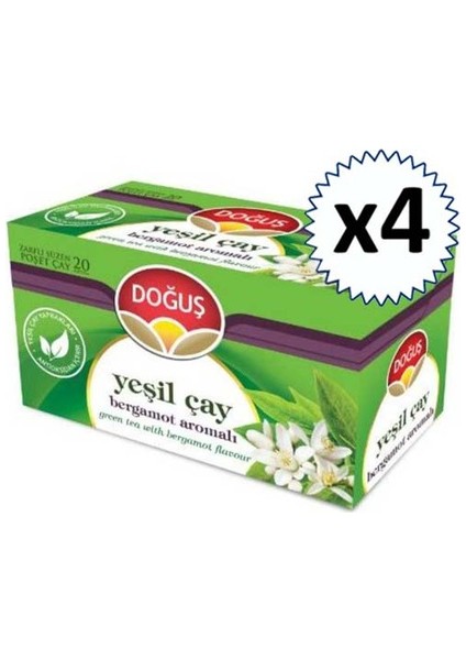 Yeşilçay Bergamotlu 20'li 4 Adet