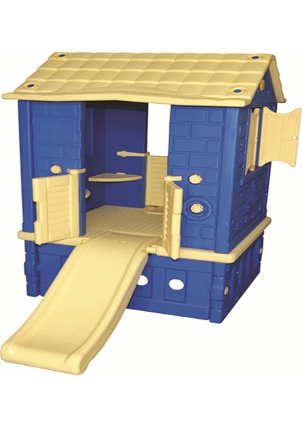 King Ev Iki Kapılı Kaydıraklı Mavi