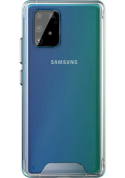 Case 4U Samsung Galaxy S10 Lite Kılıf Ultra Sert Silikon Gard Arka Kapak + Nano Cam Ekran Koruyucu Şeffaf