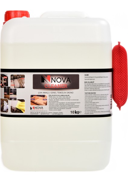 Nova Cleaner Çok Amaçlı Konsantre Yağ Çözücü 10 kg