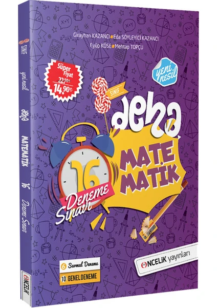 Öncelik Yayınları Deha 8. Sınıf Matematik 16 Deneme Sınavı