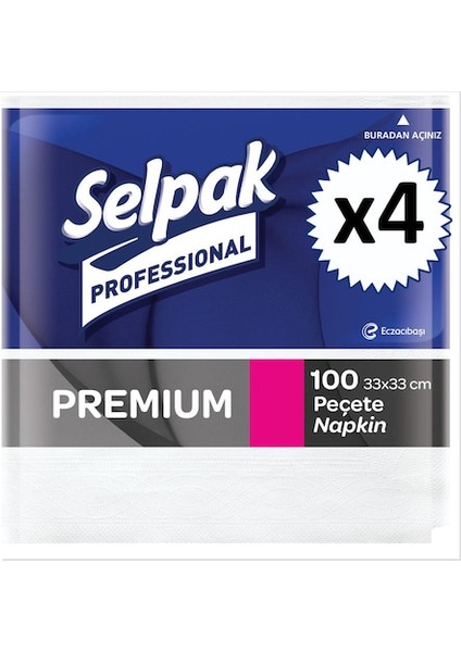 Selpak Peçete 33 X 33 cm 100'lü 4 Paket