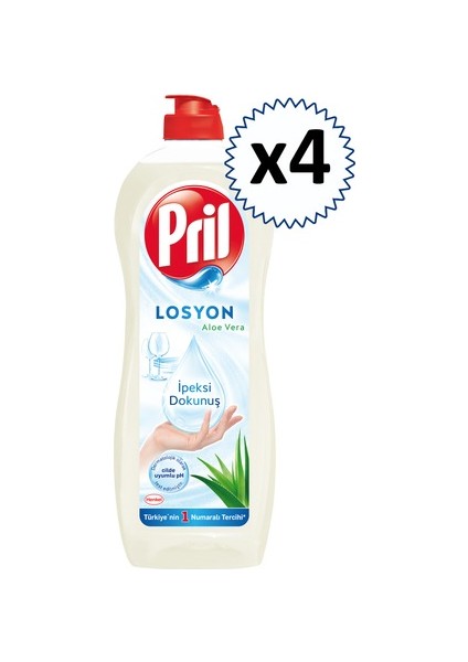 Bulaşık Deterjanı Aloe Vera 720 gr 4'lü