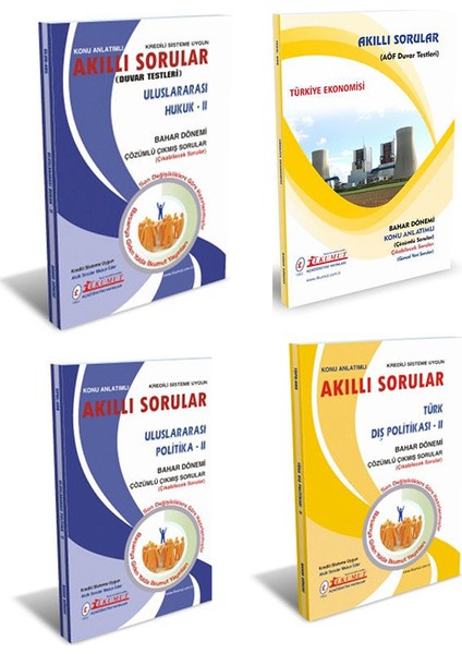 AÖF Uluslararası İlişkiler 2. Sınıf 4. Yarıyıl Bahar Dönemi Konu Anlatımlı Soru Bankası Güncel Baskı
