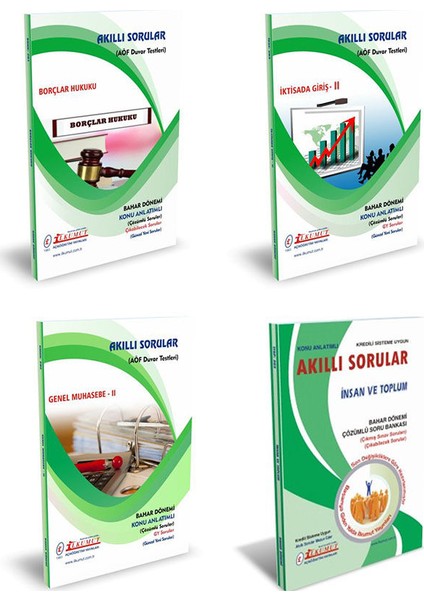 AÖF Maliye Bölümü 1. Sınıf 2. Yarıyıl Bahar Dönemi Konu Anlatımlı ve Soru Bankası Güncel Set