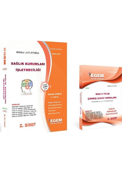 AÖF Sağlık Kurumları ve İşletmeciliği 2. Sınıf 4 Yarıyıl Bahar Dönemi Konu ve Çıkmış Soru Set