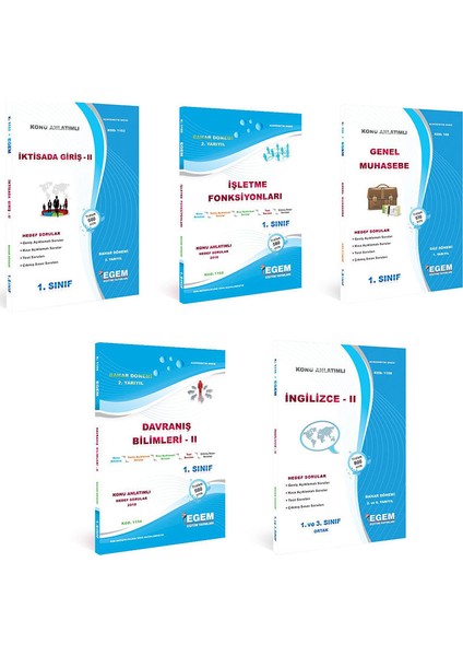 AÖF İşletme Bölümü 1. Sınıf 2. Yarıyıl Bahar Dönemi Konu Anlatımlı Soru Bankası Güncel Set