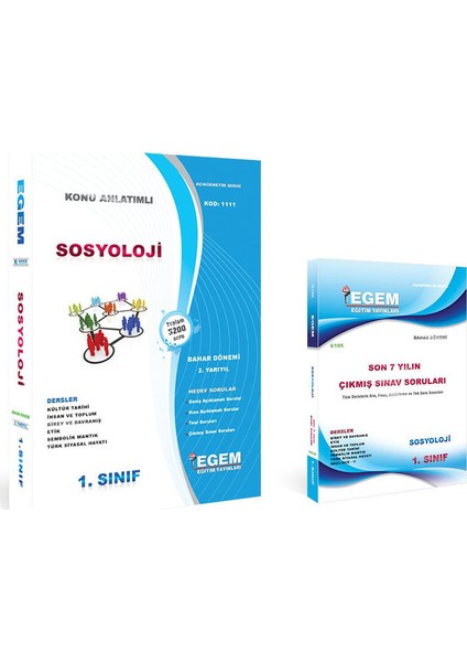 Sosyoloji Bölüm 1. Sınıf 2. Yarıyıl Bahar Dönemi Konu Anlatımlı Soru ve Cıkmİş Soru Set
