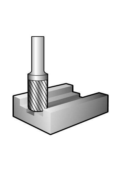 Elmas Kalıpçı Freze Ucu Alın Kesicili ZYA-S ZYB Baklava Diş 6 x 16 x 6 x 50 mm