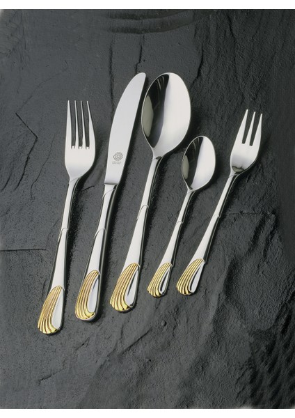 Petra Parlak Altın Ggs Solingen 96 Parça Çatal Kaşık Bıçak Takımı