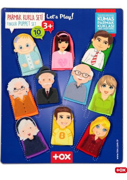 Aile 10 Parça Parmak Kukla