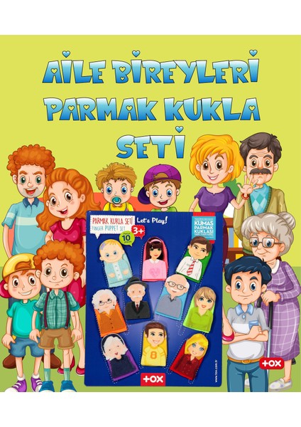 Aile 10 Parça Parmak Kukla