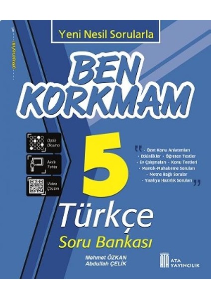 Türkçe 5. Sınıf Ben Korkmam Soru Bankası