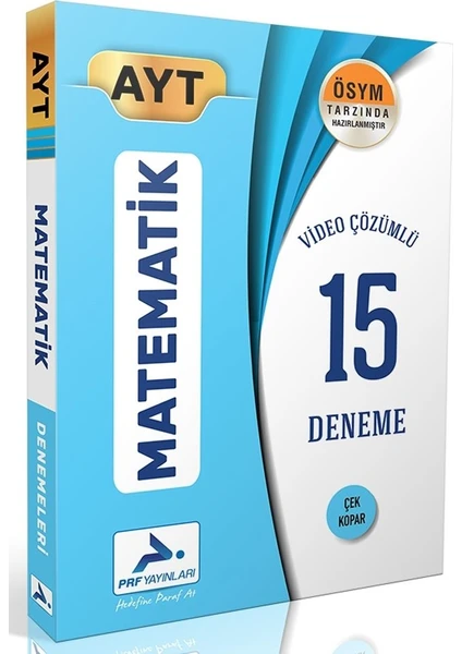 Paraf Yayınları AYT Matematik Video Çözümlü 15 Deneme