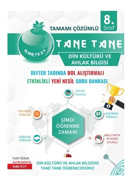 Nartest Yayınevi Nartest Yayınları 8. Sınıf Defter Tadında Tane Tane Din Kültürü ve Ahlak Bilgisi