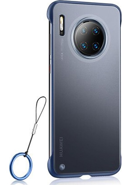 Huawei Mate 30 Frameless Serisi Sert Rubber Kılıf Mavi