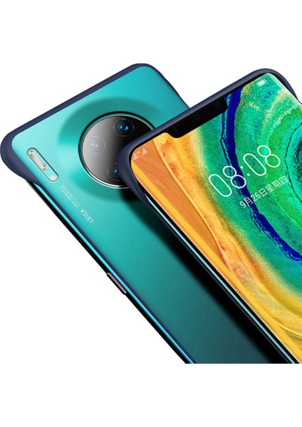 Huawei Mate 30 Frameless Serisi Sert Rubber Kılıf Mavi