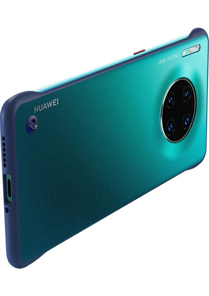 Huawei Mate 30 Frameless Serisi Sert Rubber Kılıf Mavi