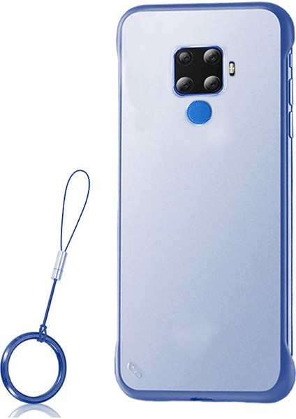 Huawei Mate 30 Lite Frameless Serisi Sert Rubber Kılıf Mavi