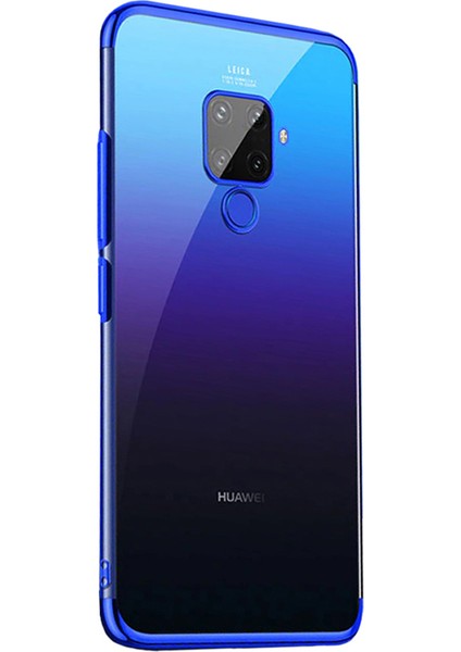 Huawei Mate 30 Lite Plating Series Soft Silikon Kılıf Mavi