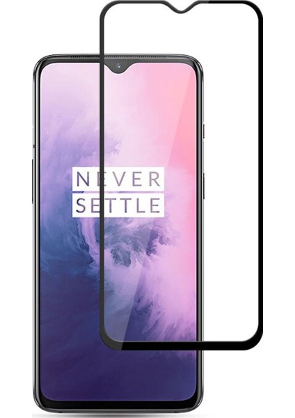 OnePlus 7 Tam Kaplayan Çerçeveli Tempered Ekran Koruyucu Mat Siyah