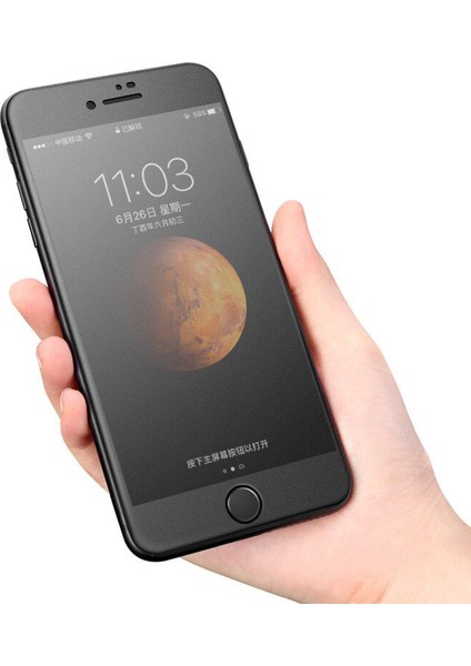 OnePlus 7 Tam Kaplayan Çerçeveli Tempered Ekran Koruyucu Mat Siyah