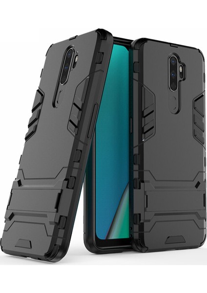 Oppo A5 2020 - A9 2020 Alfa Serisi Armor Standlı Perfect Koruma Kılıf Siyah fiyatları