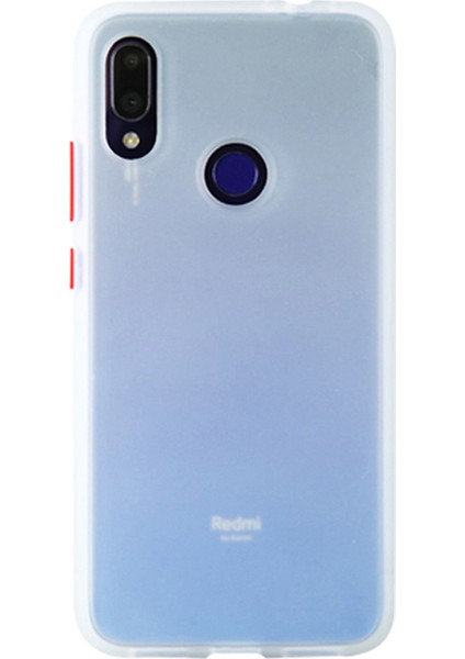 Xiaomi Redmi Note 7 - Note 7 Pro Bumper Tpu Serisi Sert Kılıf Beyaz