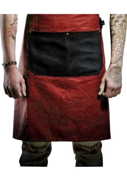 Nakışlı Belden Mutfak İş Önlüğü Barista Master Chef Garson Kuaför Tattoo Önlük