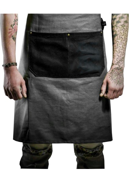 Nakışlı Belden Mutfak İş Önlüğü Barista Master Chef Garson Kuaför Tattoo Önlük