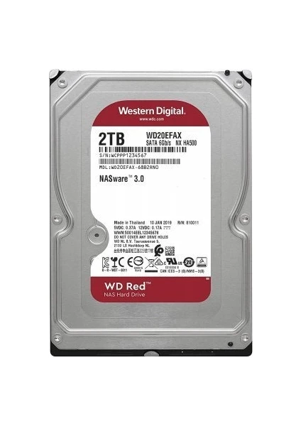 Red 2TB 3.5" Sata 3 5400RPM 256MB Cache Nas Disk WD20EFAX