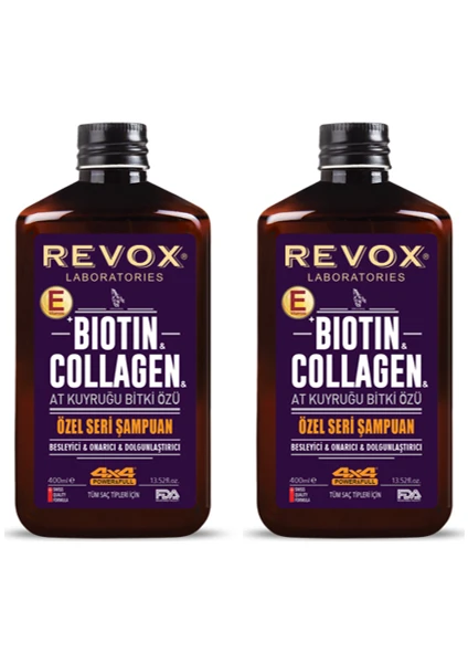 Biotin Collagen At Kuyruğu Dolgunlaştırıcı Şampuan 400 ml x 2 Adet