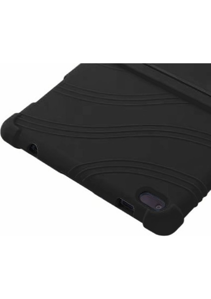 Lenovo Tab 4 E8 TB-8304F TB-8304L Standlı Silikon Tablet Kılıf - Siyah modelleri