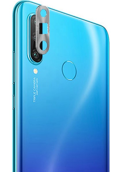 Huawei P30 Lite/Nova 4E Kamera Lens Koruma Halkası - Gümüş