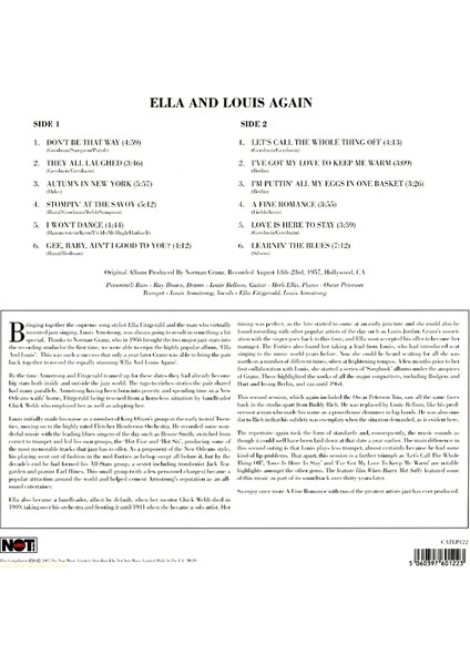 Ella & Louis - Ella & Louis Again - Lp (Yabancı Plak)