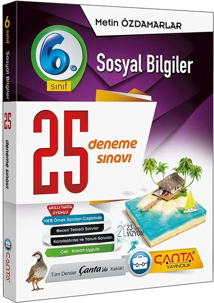 Çanta Yayınları 6. Sınıf Sosyal Bilgiler 25 Deneme Sınavı