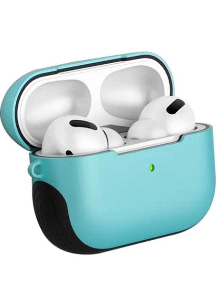 - Apple Airpods Pro - Kılıf Darbelere Karşı Dayanıklı Shockproof Silikon Kılıf - Turkuaz - T11171