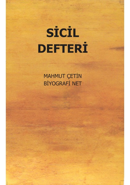 Sicil Defteri - Mahmut Çetin