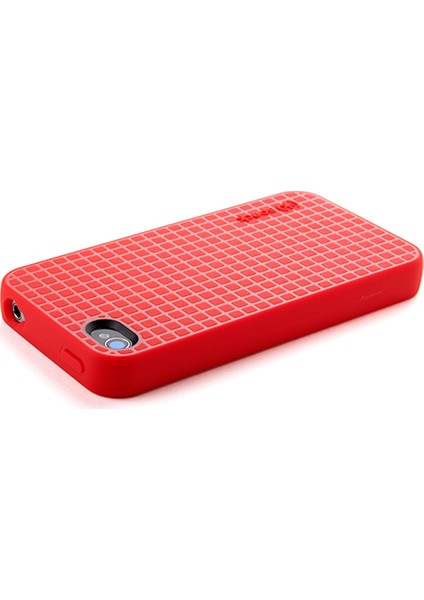 Apple iPhone 4S/4 Speck PixelSkin HD Silikon Kılıf Kırmızı