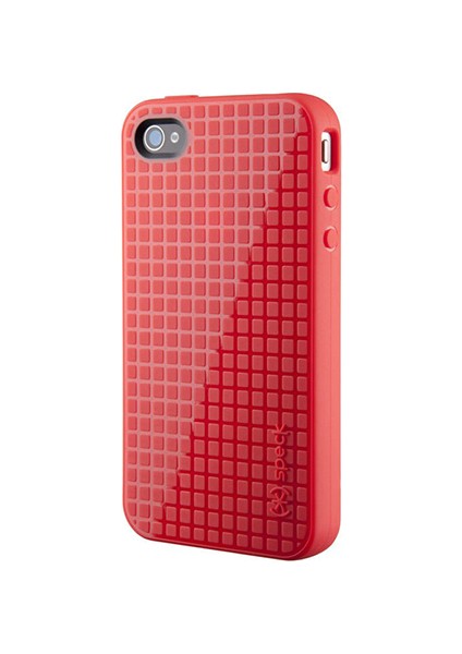 Apple iPhone 4S/4 Speck PixelSkin HD Silikon Kılıf Kırmızı